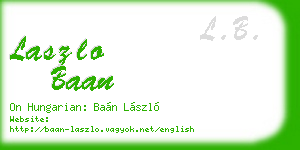 laszlo baan business card